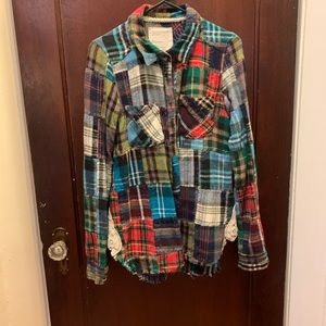 Free People Wool Plaid Shirt